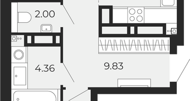 2-к. квартира, 63&nbsp;м²