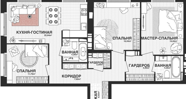 3-к. квартира, 99&nbsp;м²