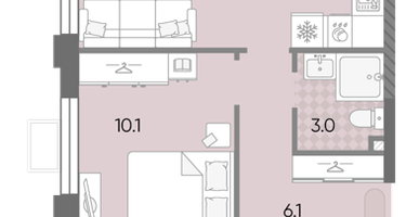Студия, 36&nbsp;м²