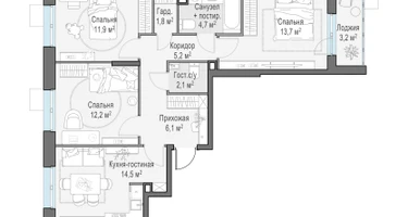 3-к. квартира, 73&nbsp;м²
