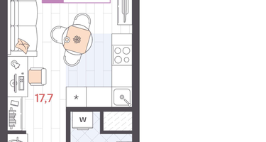 Студия, 26&nbsp;м²