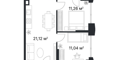 2-к. квартира, 59&nbsp;м²