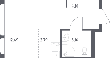 Студия, 22&nbsp;м²