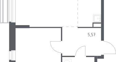 Студия, 42&nbsp;м²