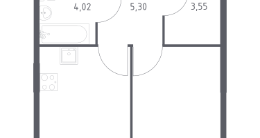 1-к. квартира, 41&nbsp;м²