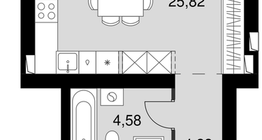2-к. квартира, 62&nbsp;м²