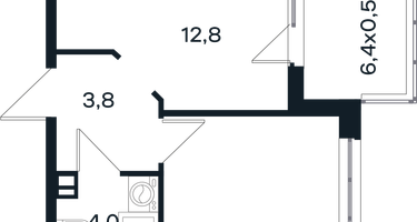 1-к. квартира, 35&nbsp;м²