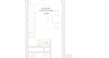 Студия, 24 м²