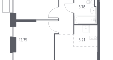 Студия , 48&nbsp;м²