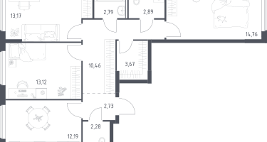 3-к. квартира, 78&nbsp;м²