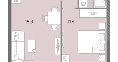 Студия, 37&nbsp;м²