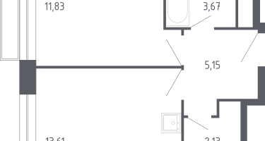 1-к. квартира, 36&nbsp;м²