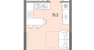 Студия, 22 м²