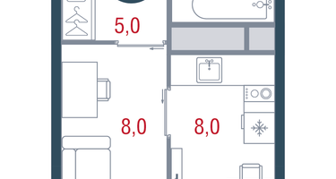 Студия, 25 м²