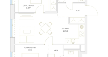 3-к. квартира, 59&nbsp;м²