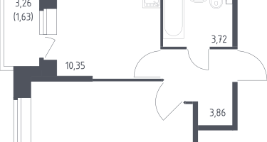 1-к. квартира, 32&nbsp;м²