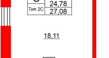 Студия, 24&nbsp;м²