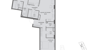 3-к. квартира, 107&nbsp;м²