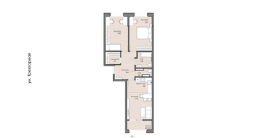 2-к. квартира, 64&nbsp;м²