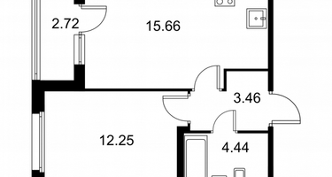 Студия, 37&nbsp;м²