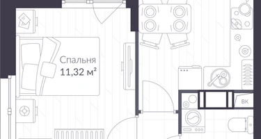 Студия, 40&nbsp;м²