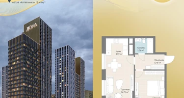 Студия, 43&nbsp;м²