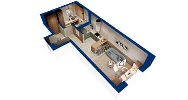 Студия, 38&nbsp;м²