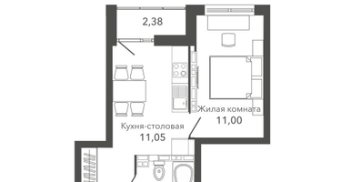 1-к. квартира, 33&nbsp;м²
