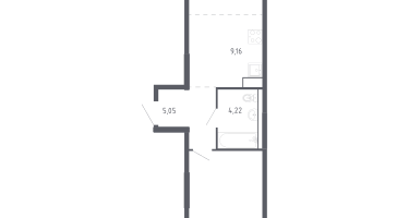 Студия, 44&nbsp;м²