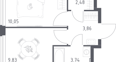 1-к. квартира, 29&nbsp;м²