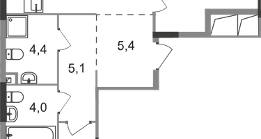 3-к. квартира, 82 м²