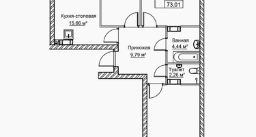 3-к. квартира, 73&nbsp;м²