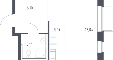 Студия, 25&nbsp;м²