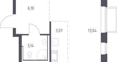 Студия, 25&nbsp;м²