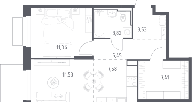 Студия, 50&nbsp;м²