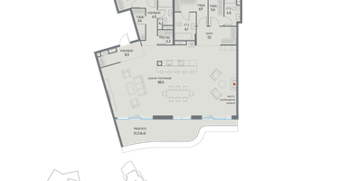 1-к. квартира, 209&nbsp;м²