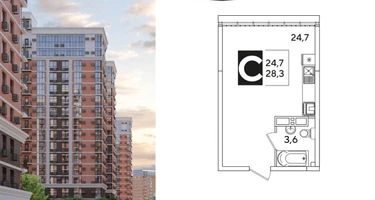 Студия, 28&nbsp;м²