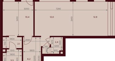 1-к. квартира, 53&nbsp;м²