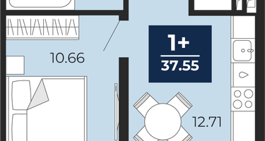 1-к. квартира, 33 м²