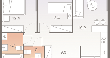 3-к. квартира, 60&nbsp;м²