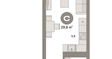 Студия, 29&nbsp;м²