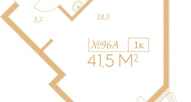 2-к. квартира, 41 м²