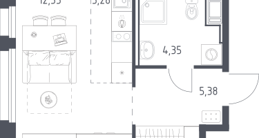 Студия, 25&nbsp;м²