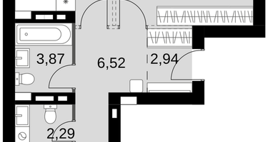 2-к. квартира, 56 м²