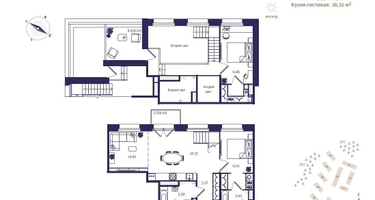 2-к. квартира, 78 м²