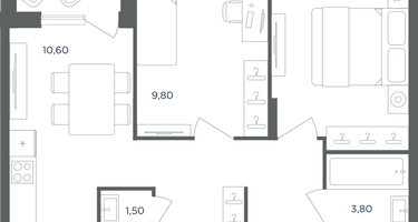 2-к. квартира, 45&nbsp;м²