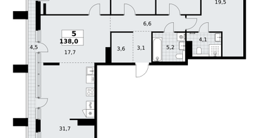 5-к. квартира, 138&nbsp;м²