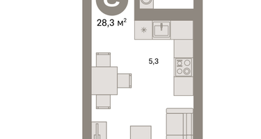 Студия, 28&nbsp;м²