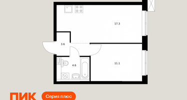 1-к. квартира, 36 м²