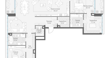 3-к. квартира, 199&nbsp;м²
